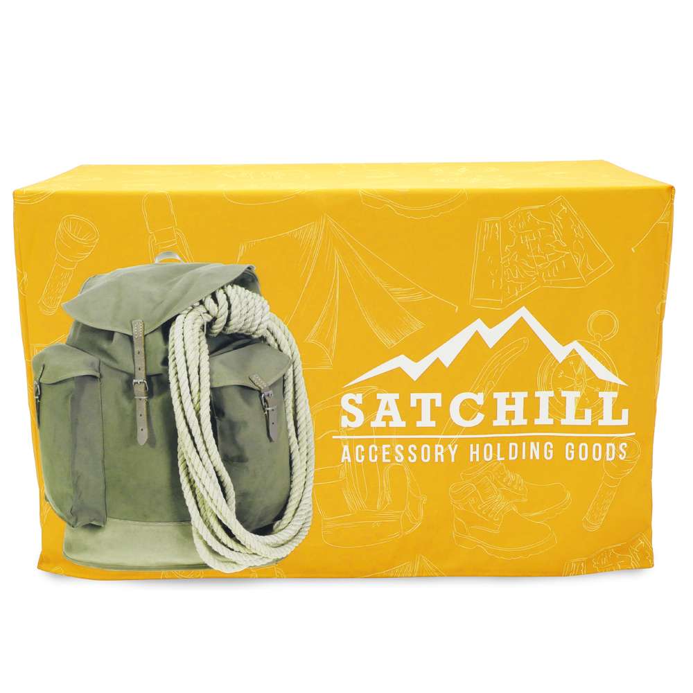 4ft Fitted Table Throw 3 Sided (Open Back) Full Color Custom Print