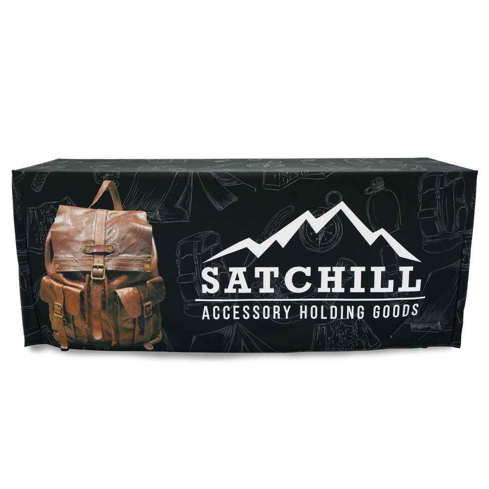 6ft Fitted Table Throw 4 Sided (Full Back) Full Color Custom Print