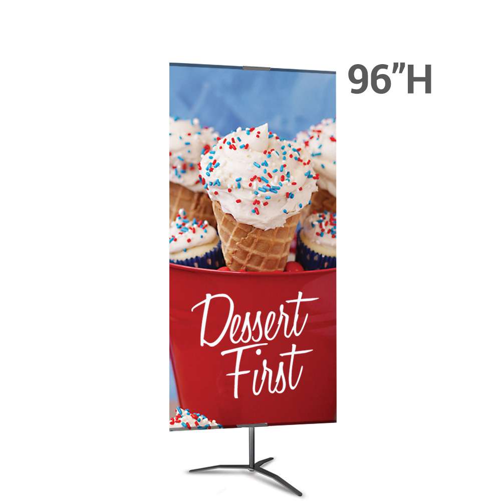 Classic Banner Black Stand Large 36" x 96" Single-Sided Graphic with Travel Base (Graphic Package)