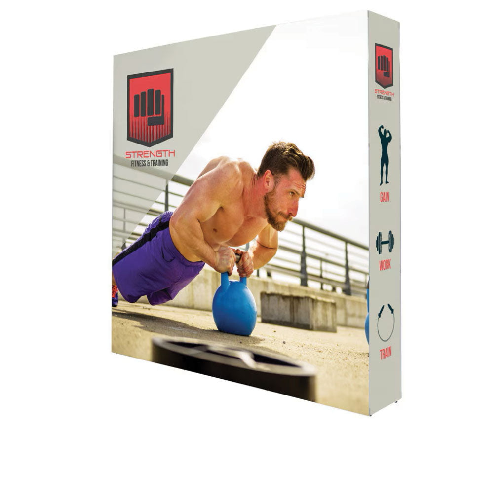 7.5 x 7.5 ft. Lumiere Light Wall® No Lights Double-Sided with End Cap (Graphic Package)