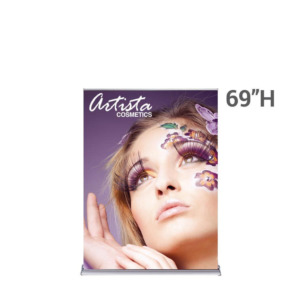 48" SilverStep Retractable Banner Stand (Silver) - WS Display