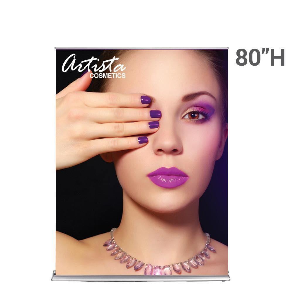 60" SilverStep Retractable Banner Stand (Silver) - WS Display