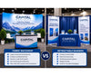 What Is Better for a Small Booth: A Fabric Backdrop or Retractable Banners?