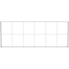 19.7 x 7.4 ft. SEGO Modular Lightbox Display Hardware Only Rectangular metal gate with grid pattern on a white background