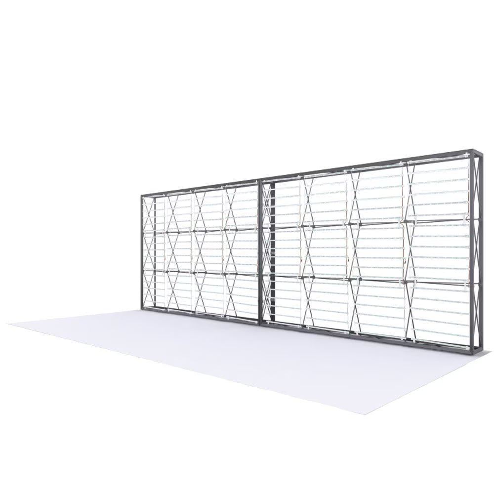 10 ft L-Shape Lumiere Light Wall® Configuration B No Lights Single-Sided (Graphic Package)