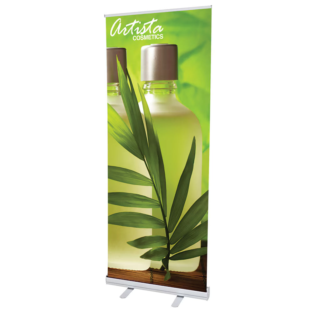 36 in. Econoroll Retractable Banner Stand Silver