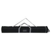 36 in. Econoroll Retractable Banner Stand Silver Black carrying bag with straps on a white background