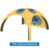 4x4 Casita Breeze GraphicPackage - Yellow arch with blue decorative elements on a white background