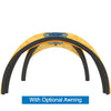 4x4 Casita Breeze GraphicPackage - Arch-shaped structure with yellow and black design, labeled 'With Optional Awning' on a white background.