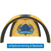 4x4 Casita Breeze GraphicPackage - Yellow arch-shaped tent with blue logo and text on a white background