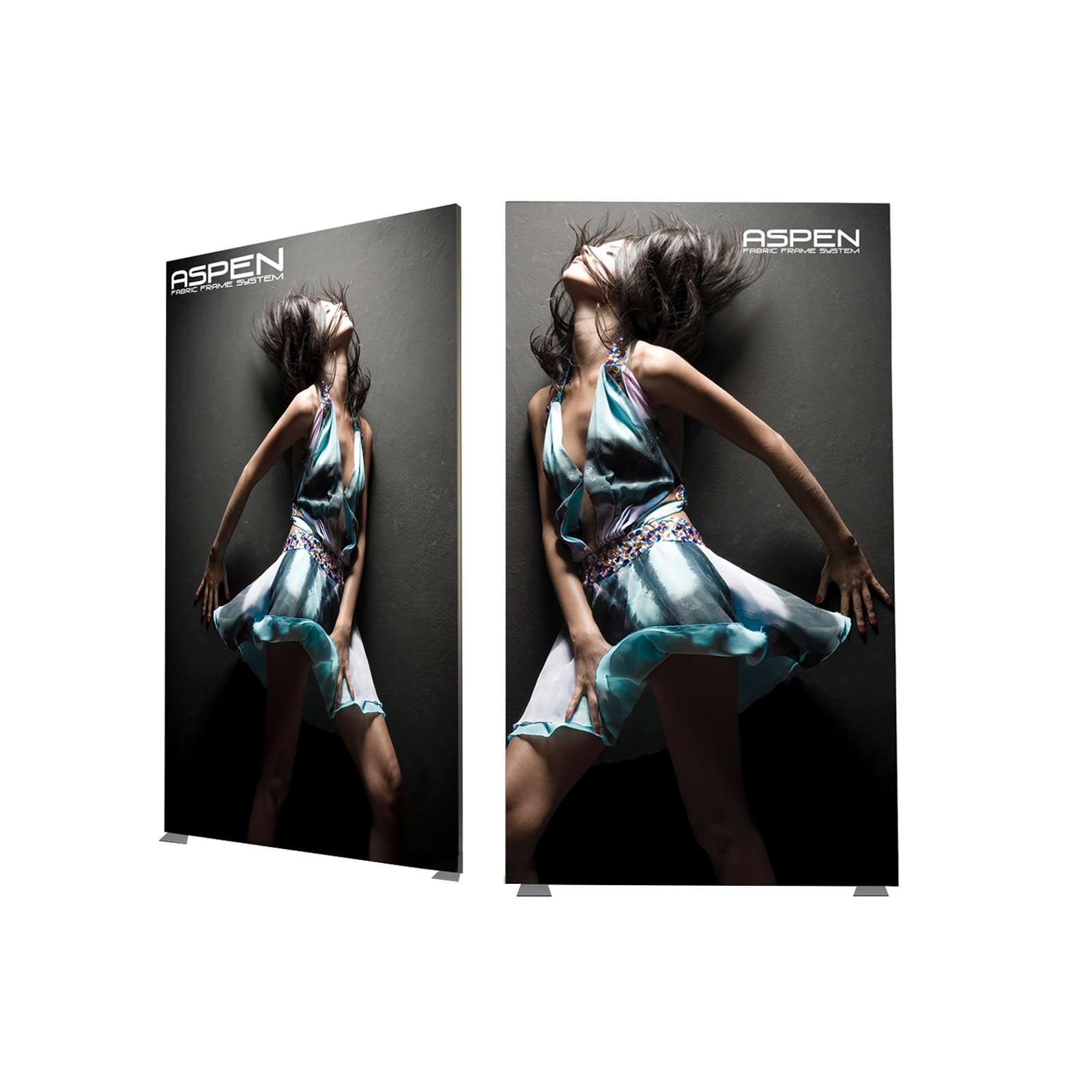 Aspen Fabric Frame System -- 7 ft X 6 ft, Double-Sided, Graphic Package (Frame & Graphic)