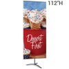 36 x 112 in. Large Classic Banner Stand Black Travel Base Double - Sided Fabric (Graphic Package)
