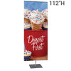 36 in. x 112 in. Silver with Travel Base, Double - Sided Graphic Package Classic Banner Stand