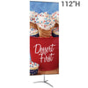 36 x 112 in. Large Classic Banner Stand Black Travel Base Single - Sided Fabric (Graphic Package)