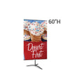 36 x 60 in. Large Classic Banner Stand Black Travel Base Single - Sided Fabric (Graphic Package)
