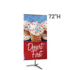 36 x 72 in. Large Classic Banner Stand Black Travel Base Double - Sided Fabric (Graphic Package)