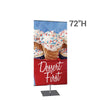 36 x 72 in. Large Classic Banner Stand Silver Square Base Double - Sided Fabric (Graphic Package)