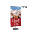 36 x 72 in. Large Classic Banner Stand Silver Square Base Single - Sided Fabric (Graphic Package)