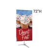 36 x 72 in. Large Classic Banner Stand Silver Travel Base Double - Sided Fabric (Graphic Package)