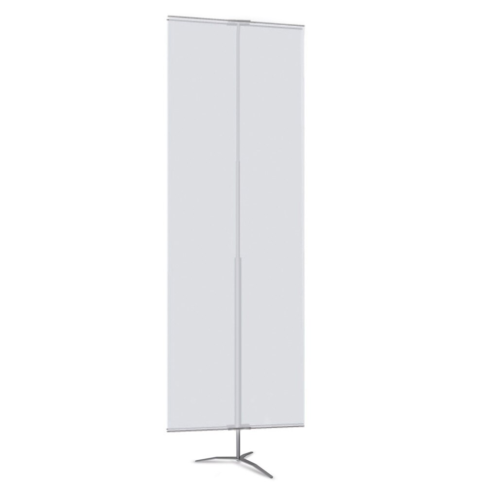 Classic Banner Stand -- Medium, Silver with Travel Base [BN-2S TB]