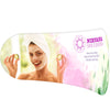 EZ Tube® 20ft Kicktail Single - Sided Graphic Package Promotional banner for Nirvana Spa Center with a woman holding cucumbers over her eyes.