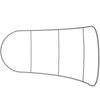 EZ Tube® 20ft Kicktail Single - Sided Graphic Package Outline of a cylindrical object on a white background Outline of a cylindrical object on a white background