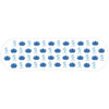 EZ Tube® 20ft Kicktail Single - Sided Graphic Package Sheet of blue lotus flower nail art stickers on a white background