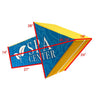 EZ Tube Arrow  Measurement chart with 'Spa Center' logo on a white background