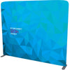 EZ Tube® Connect 10ft Straight Top Double - sided Graphic Packages Blue geometric patterned display stand with 'EZTube Connect' branding on a white background