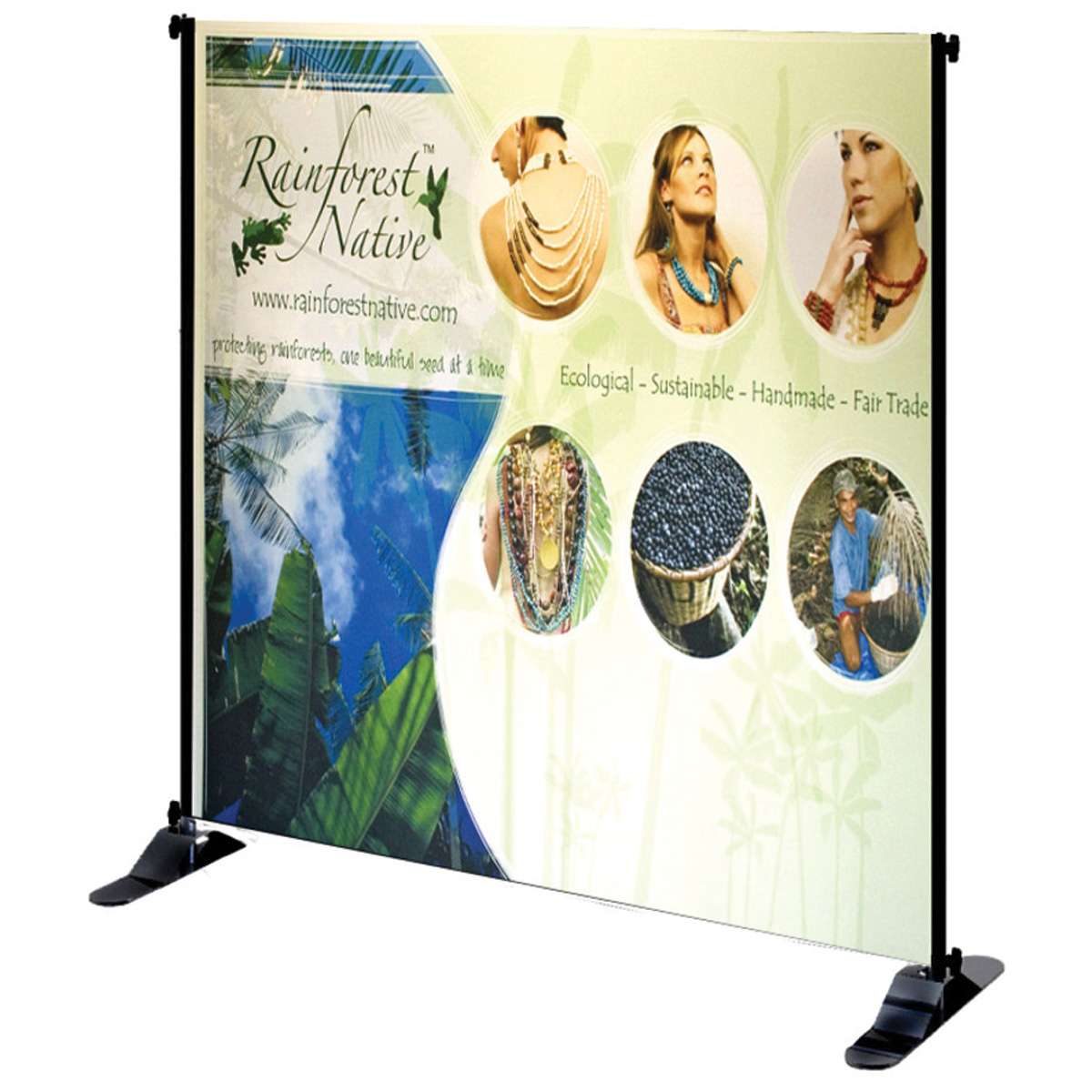 6 Ft. Jumbo Banner Small Tube Black - 6 Ft. H (Single-Sided Graphic Package)