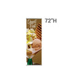 L24 Banner Stand - 24" x 72" FABRIC Graphic Package (Stand & Graphic)
