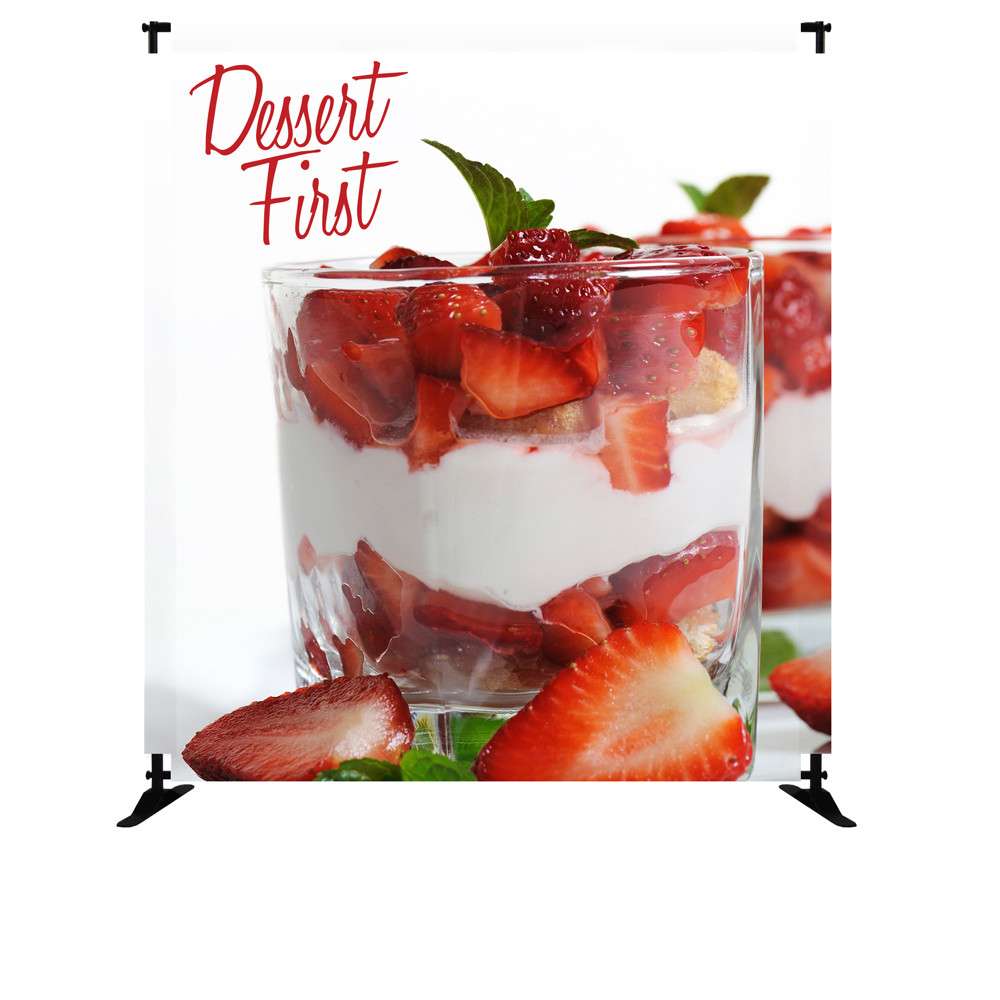 5 Ft. Mini-Slider Banner Stand - 4 Pole Pockets - 8'h (Single-Sided Fabric Graphic Package)