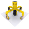 Modco® 5 - 30x30 Graphic Package Yellow and gray trade show booth with branding on a white background