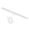ONE CHOICE SEG Pop Up Display - White metal bracket with coiled cable on a white background