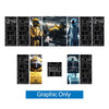 10x20 SEGO + QSEG Configuration C (Graphic Package) Collage of racing-themed graphics with helmets and cars, featuring the brand 'Sego'.