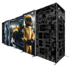 10x20 SEGO + QSEG Configuration C (Graphic Package) Modular exhibition stand with race car and driver graphics, featuring the QSC brand.