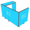 10x13 SEGO Modular Lightbox Display Configuration G Double - Sided (Graphic Package) Blue modular lightbox with 'SEGO' branding on a white background