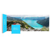 10x20 SEGO Modular Lightbox Display Configuration H Double - Sided (Graphic Package) Panoramic view of a lake surrounded by mountains with 'SEGO' branding.