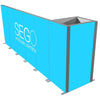 SEGO Configuration J 20x10 Graphic Package Blue modular lightbox with 'SEGO' branding on a white background