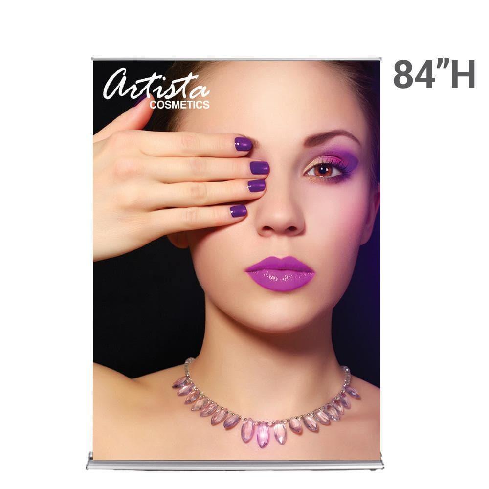 60" SilverStep Retractable Banner Stand (Silver) - WS Display
