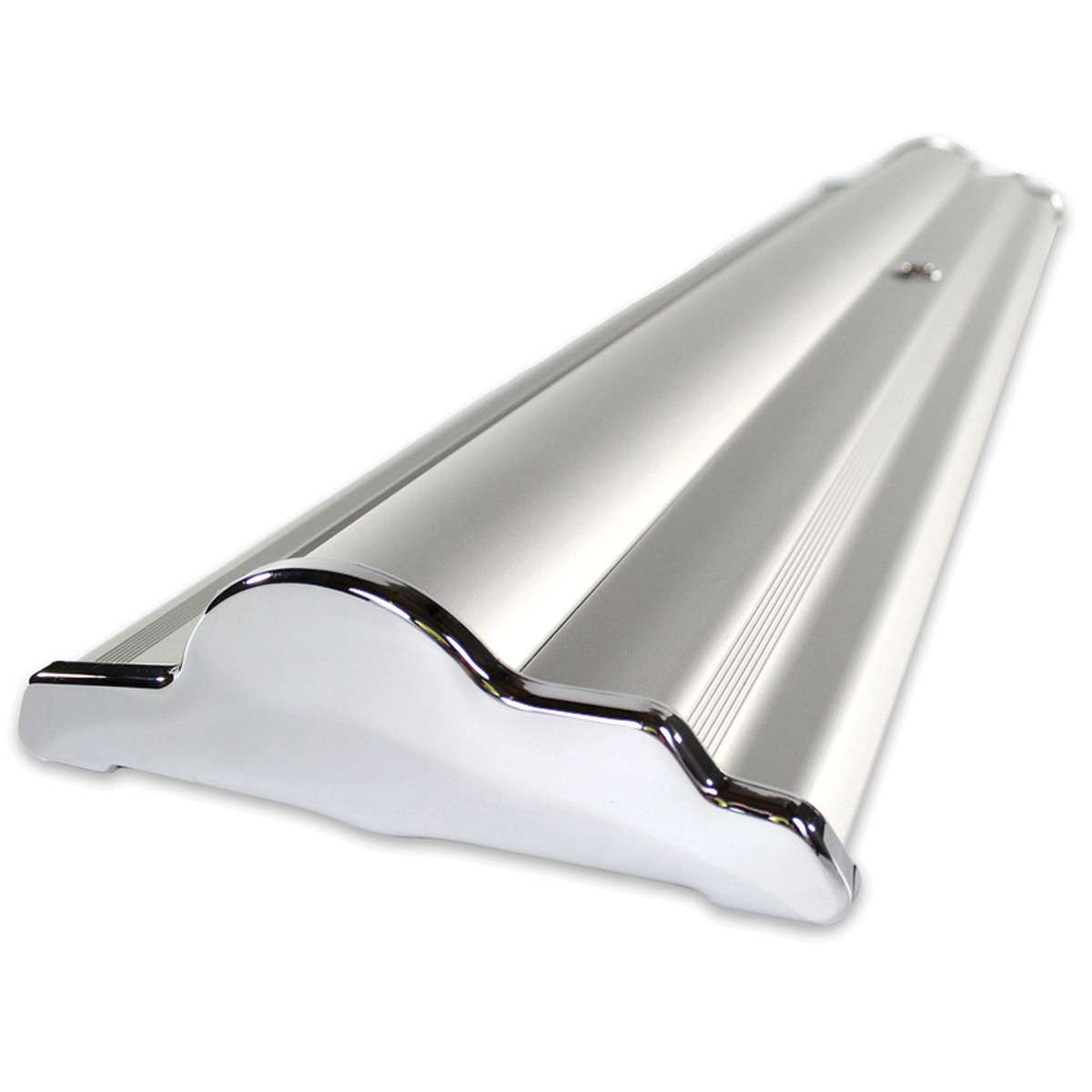 SilverStep Retractable Banner Stand -- 36" w/Clamp Bar, SILVER (Stand Only)