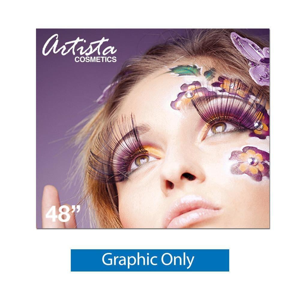 48" SilverStep Tabletop Retractable Banner Stand (Silver) - WS Display