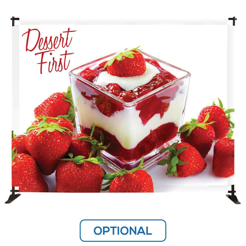 8 Ft. Slider Banner Stand - 4 Pole Pockets - 8'h (Single-Sided Fabric Graphic Package)