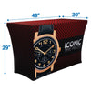 4ft Multi Stretch Table Throw 3 - Sided (Open Back) Full Color Custom Print (30"depth)